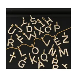 Hänghalsband Hip Hop Custom Baguette Letter Necklace Combination Letters Namn 24 tum tennis Zirkoniumsmycken 65 T2 Drop Deliver Dhyzu