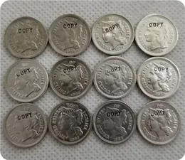 (26st) En upps￤ttning USA Tre cent nickel 1865-1889 Kopieringsmynt Hemmet Metal Crafts Specialg￥vor