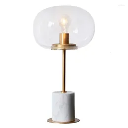 Bordslampor modern nordisk glas form boll trä skrivbord lampa topp professionell el lampada da tavolo