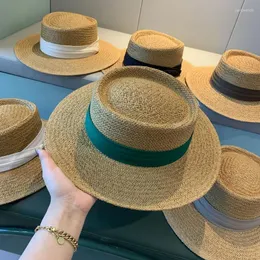Szerokie czapki brzegowe lato dla kobiet 2023 Modna plażowa słomka czapka przeciwsłoneczna czapka SOL SOL Chapeau Paille Gorro Akcesoria w całym