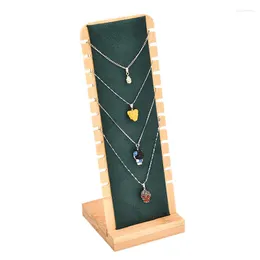 Sacchetti per gioielli Espositore in legno Collana Vetrina Porta ciondolo Ciondolo a catena lunga Porta organizzatore