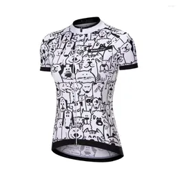 Kurtki wyścigowe Design Jersey Kobiety Kobiety z krótkim rękawem Mtb Ropa Ciclismo Oddychany rower drużyny noś letnią górską rowerowe ubrania rowerowe