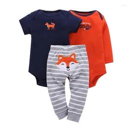 Clothing Sets Cotton 2023 Baby Clothes Set Ropa Suit Cute Girl Boys 3PCS Kids Bebes Bodysuit