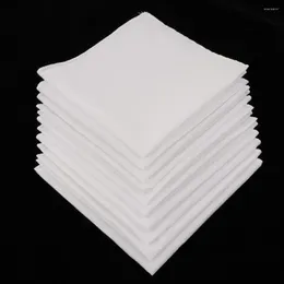 Boogbladen 5/10 stcs heren witte zakdoeken katoen vierkant super zacht wasbaar honky borst handdoek pocket 28 x 28 cm