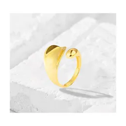 Pierścienie klastra 925 Sterling Sier Luster for Women Korean Refizable Otwarty Ring Anillos Plata Para Mujer Party Bijoux Femme Biżuteria Drop dhvbi