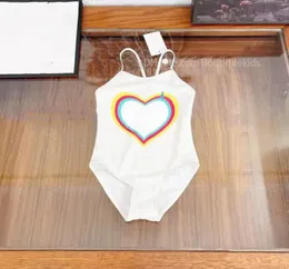 Çocuklar Bebek Tasarımcı Tek parça Mayo Yaz Mektubu Baskılı Kızlar banyo Plaj Bikini Çocuk Mayoları Giyim