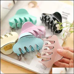 Clamps Large Size High Quality Acrylic Hairpins Candy Color Hair Clip Shiny Crab Claws For Women Girl Styling Tools2621 Drop Deliver Otmxh