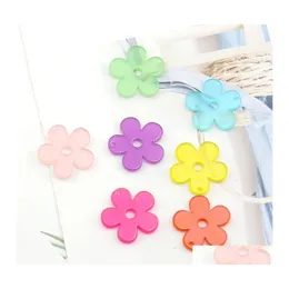 Charms 10pcs Kolorf Flower Desin for Biżuteria Robienie uroczego uroczego wisiorka DIY Uchodnie akcesorium kluczyka P158 Drop dostawa com dhxyk