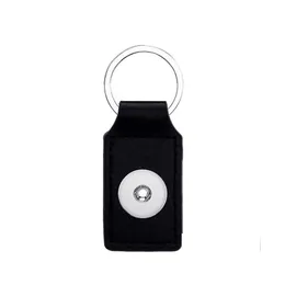 Konst och hantverk Square Leather Keychain Jewelry 18mm Snap Buttons Key Ring Chain Fit Snaps Keyring Drop Delivery Home Garden Dhnkj
