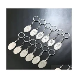 Chave de chaves simples 12 Chaves de constela￧￣o de chaves de a￧o inoxid￡vel Pingente para homens para homens Acess￳rios de moda G546R F Drop de dheip