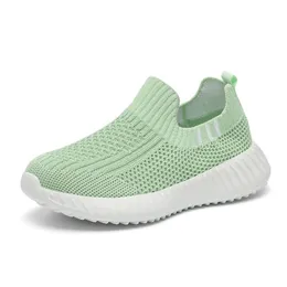 PDD-pojkar och flickor Casual Sports Sneakers Shoes Breattable Sticked Mesh utan snören Slip-on Shoe Childrens Kid Shoes Ybnx#