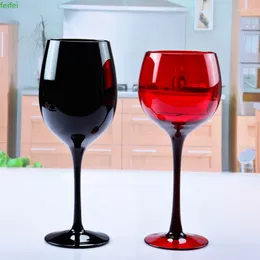 Vingglasögon Europeisk stil blyfri Red Cup Western Restaurant High Foot Grape Creative Colored Glass