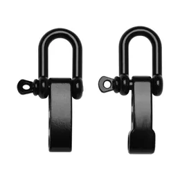 Gadget da esterno 1 pz Nero Acciaio inossidabile a forma di U Grillo Fibbia Clip regolabile Paracord Attrezzi da campeggio Gadget da esternoAll'aperto