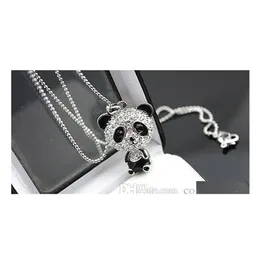 Anhänger-Halsketten, glänzend, exklusive Panda-Halskette, Strass-Super-Charm für Damen, Schmuck, niedlich, fantastisch, Drop-Lieferung, Anhänger Otypp