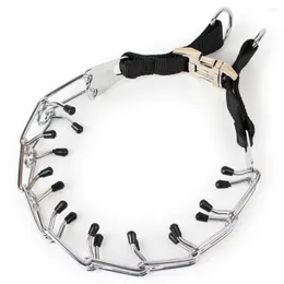 Collari per cani Prong Collar Strozzante Allenamento per pizzico Link regolabili con punte di gomma comfort fibbia a scatto a rilascio rapido per cani di grosso