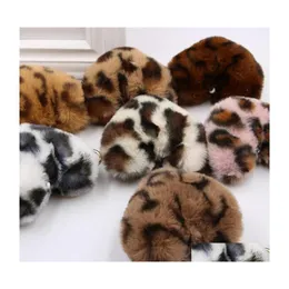 Key Rings Artificial Pompom Leopard Plush Heart Keychain Stylish Gorgeous Faux Fur Ball Keyfobs Bag Holder Jewelry Gift P60Fa Drop De Dhfh2