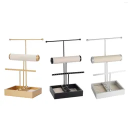 Jewelry Pouches Display Rack Watch Tree Necklace Desktop Bracelet Design Accessories Box Ear Hanging Tray Organizer Holder