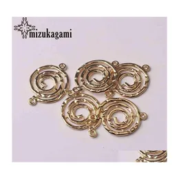 Charms çinko alaşım altın sarmal spiral konnektör kolyeler 18mm 10pcs/diy bileklik takı yapmak