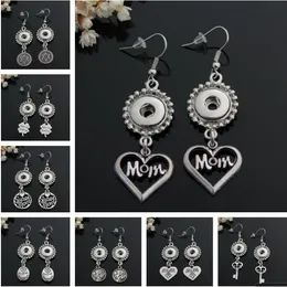 Charm 12mm Noosa Snap Button Dangle Chandelier Earring 8 Style selection love mom Alphabetic series