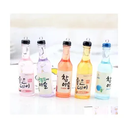 Charms 10st Korea Punk Drink Bottle Beverage Floating Diy Keychain Earings Jewelry Harts Hängande hantverkstillbehör C258 DRO DHTPX