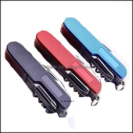 Coltelli Newcarbon Fiber Mtifunctional Coltello pieghevole per uso domestico Apribottiglie Forbici Strumenti portatili per esterni Regalo creativo Rrf13185 Dr Otapb