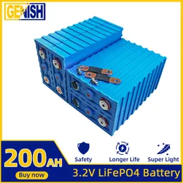 Lifepo4 200Ah Battery 3.2V DIY 1/4/8/16/32PCS Rechargeable Batteri Pack For Boats RV Campers Golf Carts Solar Cells With Busbars