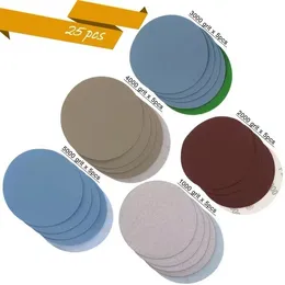 25PCS 1 /2/3/4/5 Inch Assorted Sandpaper Hook and Loop Sanding Disc 1000# /2000# /3000#/4000# 5000#Grits for Sanding Polishing
