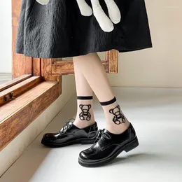 Women Socks Transparent Women's Lace Cute Plaid Flowers Pattern Middle Stockings Soft Breathable Summer Sandals Sock