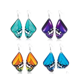 Charm Street Ladies Vintage Earrings For Women Fashion Irregar Feathers Exquisite Butterfly Wing Earring Jewelry Drop Delivery Otws1