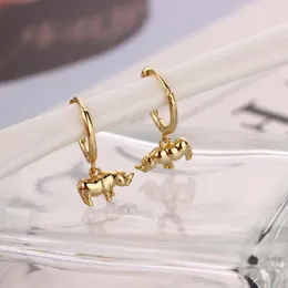 Hoop Earrings Animal Rhinoceros Collection For Women Fashion Pendant INS Style Jewelry Circle PIercing Pendientes Aretes