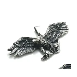 Anhänger Halsketten Herren 316L Edelstahl Cool Punk Gothic Big Biker Classic Eagle Pendantpendant Drop Delivery Schmuck Anhänger Dhasd