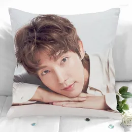 Case Pillow Custom Lee Joon GI Pillowases wydrukowane kwadratowe poduszki domowe dekoracyjne pokrycie zamka 35x35cm40x40cm (jedna strona)