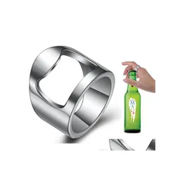 Полосы кольца мужчина mtifunction нержавеющая сталь для женщин творческий сер пивные бутылочки панк уникальный дизайн кольца подарки подарки еврея dhaxf