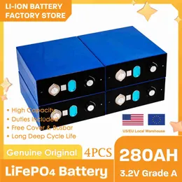 Nowy bateria 3,2 V LifePo4 280AH 4PCS Akumulatoryjne akumulatory Pakiet 12 V 24 V 48 V Komórki DIY dla wózka golfowego łodzi RV z kampusami