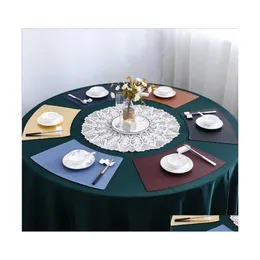 Mats Pads Table Mat Doublelayer Pu Fanshaped Western Waterproof And Oilproof Other Placemat Drop Delivery Home Garden Kitchen Dini Dhany