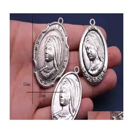 Takılar 20 Parça / Moda Karışık Renk İsa Virgin Mary Katolik Dini Cazibe Boncuklar Madalya Bilezik Kolye Drop Teslimat Jewelr Dhzkw