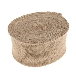 Christmas Decorations 10m Burlap Ribbon For DIY Party Wedding Decor Arts Crafts - 6cm