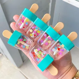 Läppglans privat etikett Vendor Tube Glitter Kit transparent fruktanpassad din logotyp Popsicle