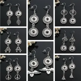 Charm 12mm Noosa Snap Button Dangle Chandelier Earring 8/Style selection flower leaf christmas tree