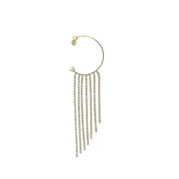 Ear Cuff Fashion Crystal Butterfly Tassel Earrings For Women Gold Sier Color No Pierced Clip Hook Party Jewelry Gift Drop Delivery Otkwx