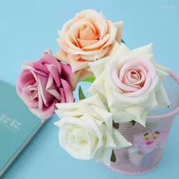 Koreansk version av Rose Silica Gel Pen Simulation Flowers Plastic Soft Quick-Drying Ink Stationery