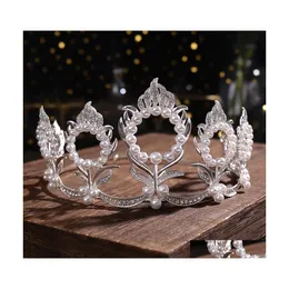 H￥rkl￤mmor Barrettes Bridal Crown Headwear Luxury Alloy Rhinestones Inlagd pannband f￶r kvinnliga br￶llopsf￶delsedagstillbeh￶r 3408 Q DHXZU