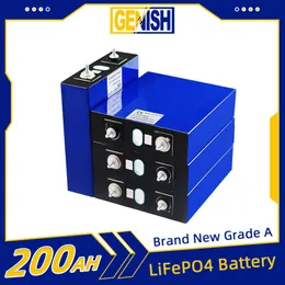 Rechargeable 200Ah Lithium Iron Phosphate 3.2V 1/4/8/16/32PCS LifePo4 12V 24V 48V Deep Cycle DIY Battery For EV Boats RV Solar