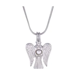 Medaliki mody pereł klatki wisiorki otwartego anioła skrzydła otwierające pływające klatki uroki fit decalces bransoletki do biżuterii tworzące d otjkv