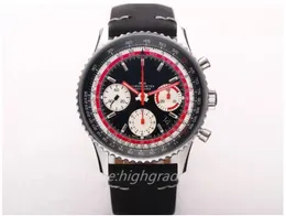 V9 Factory Series B01 Aviation Special Edition Watches Diâmetro de 43 mm de espessura 15mm equipado com shanghai 7750 cronógrafo multifuncional máquinas de tempo relógio