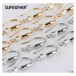 Chains Gufeather M926Jewelry Accessories18K Gold Platedcopper Metalrhodium Platedzirconcharmjewelry Makingdiy Earring20Pcs/Lot Drop Dhead