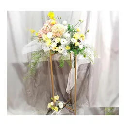 Party Decoration 80100 cm Tall Flower Vine Metal Rack Artificial Flowers Backdrop Stand Wedding Ceremony Stage Table Centerpiece Roa DH2OK