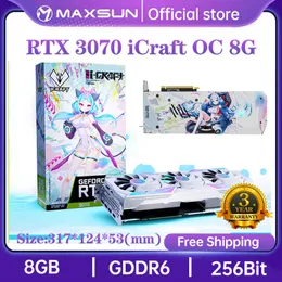 Maxsun New Graphics Cards RTX 3070TI 3070 ICRAF 8G GDDR6 GPU NVIDIA COMPUTER PC 256BIT PCI Express X16 4.0ゲームビデオカード