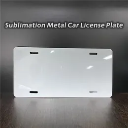 12x6inches sublimering metallbil registreringsskylt värmeöverföring tom förbrukningsvaror utskrift diy aluminiumplatta BB0129