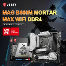 New MSI MAG B660M MORTAR MAX WIFI DDR4 Motherboard Micro-ATX 128GB Support 12/13th Gen Intel Core i5 i7 i9 CPU LGA1700 Placa me